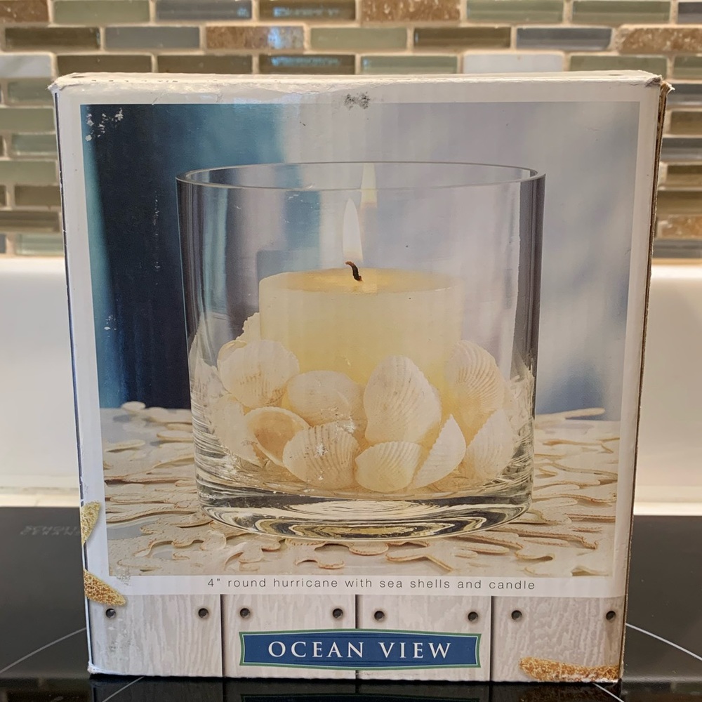 Ocean View Hurricane Candle